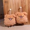 2PCS Couple Key Holder Cartoon Flea Puppy Keychain Cute Creative Plush Doll Keyring Bag Pendant Backpack Hanging Decoration