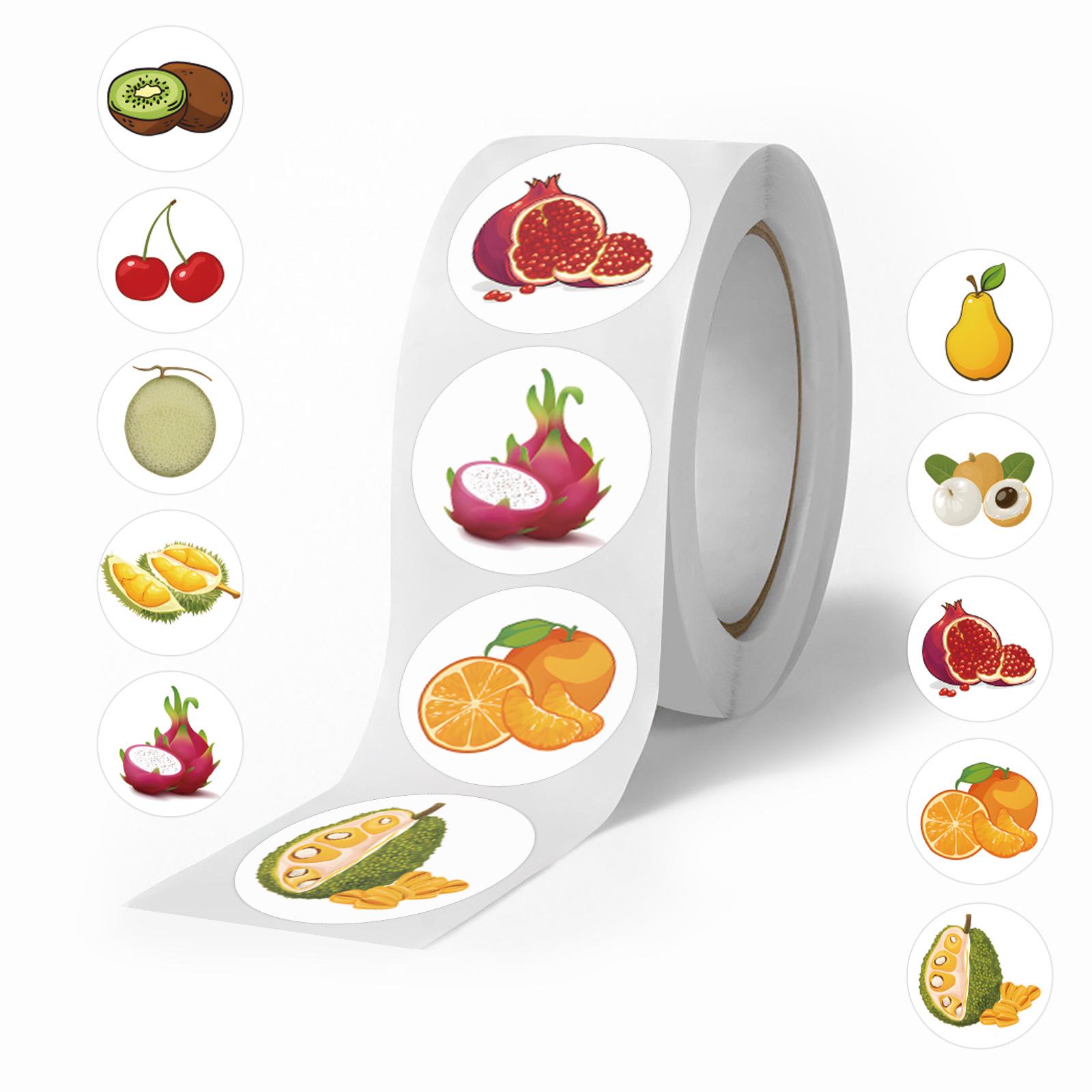 

500 Cartoon Fruit Decorative Sealing Stickers Roll for Student Notebooks