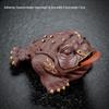 Purple Clay Three-Legged Toad Tea Pet
