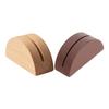 10Pcs Wooden Card Display Stands Semicircle Wood Note Memo Clip Stand For Postcard Invitation Note Card Photo And Small Message