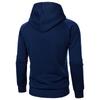 Men S Casual Solid Color Hooded Sweatshirt With Side Zip Design