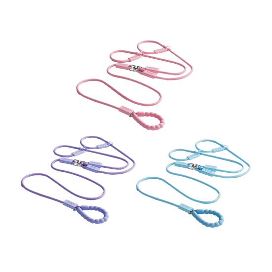 Double-ended P Chain Dog Leash Non-Slip Handle High-Density Nylon Braided Rope Adjustable Length Y-Shaped Pet Leash