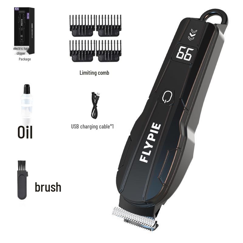 Wireless Digital Display Hair Clipper - Rechargeable Electric Barber Tool for Salon & Home Use