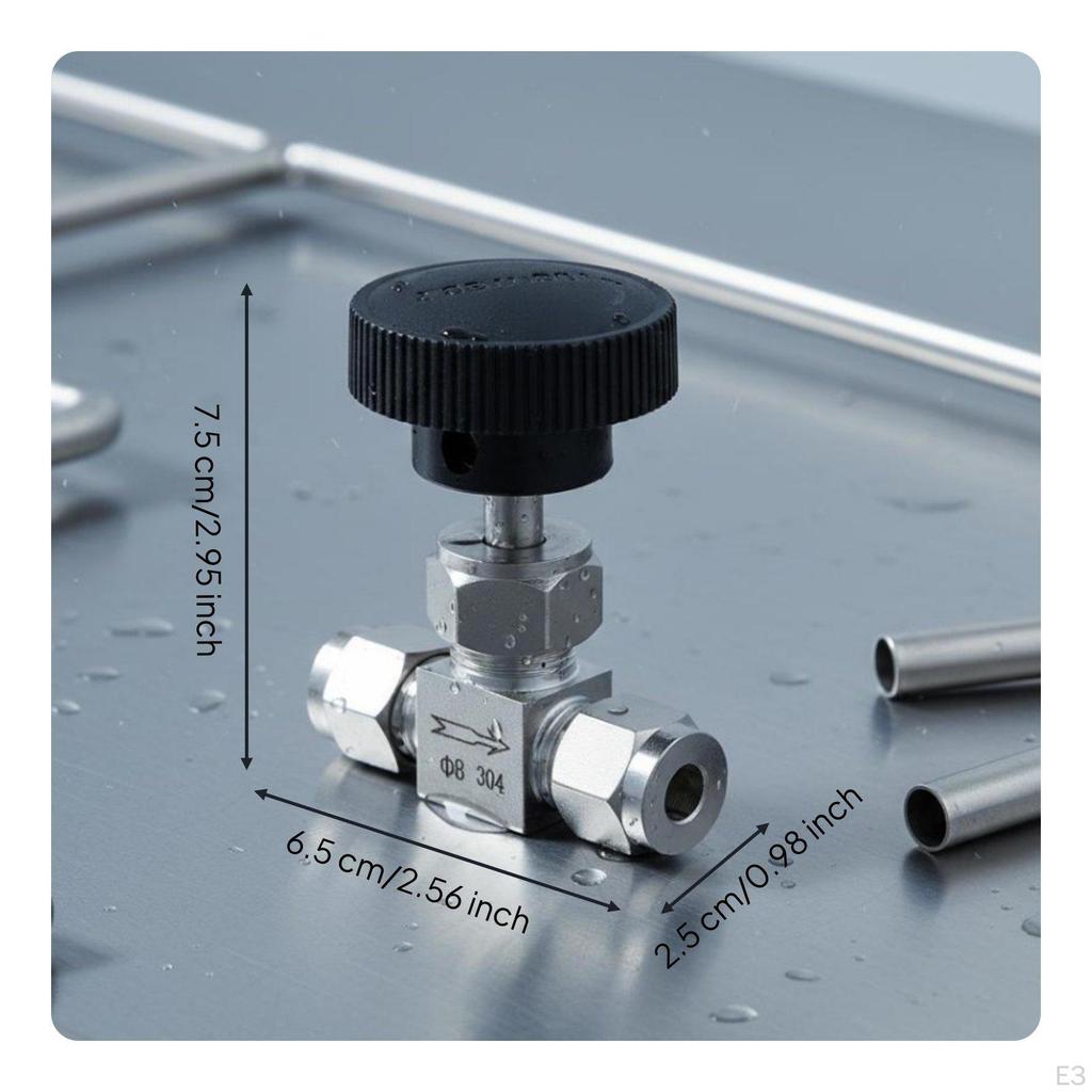 Stainless Steel Pin Valve Ferrule Fitting Leakproof Seal Industrial Hardware for Flow Controls