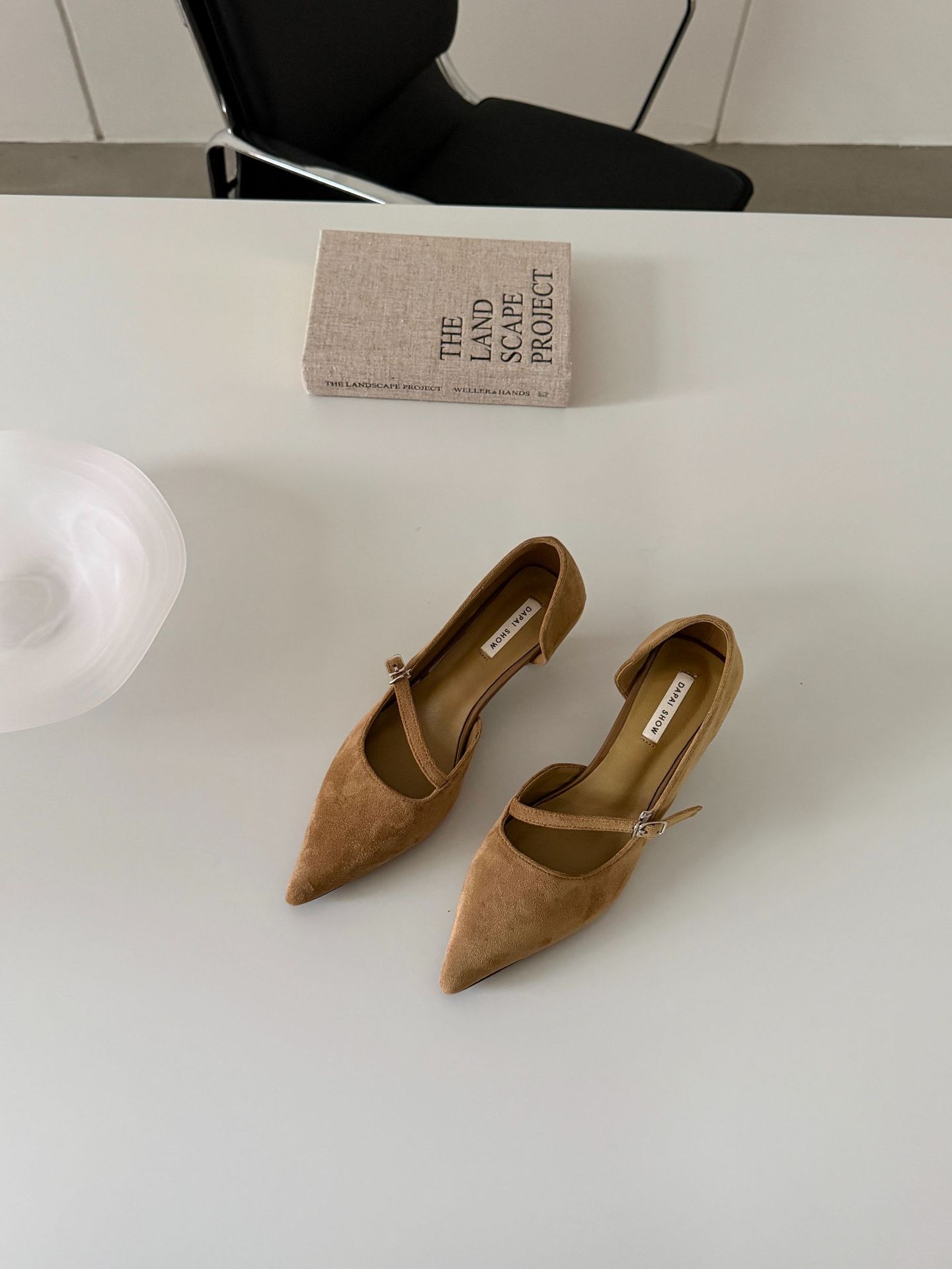 Women s Suede Pointed Toe Ankle Strap Spring French Style Pumps - Fashionable Footwear 35