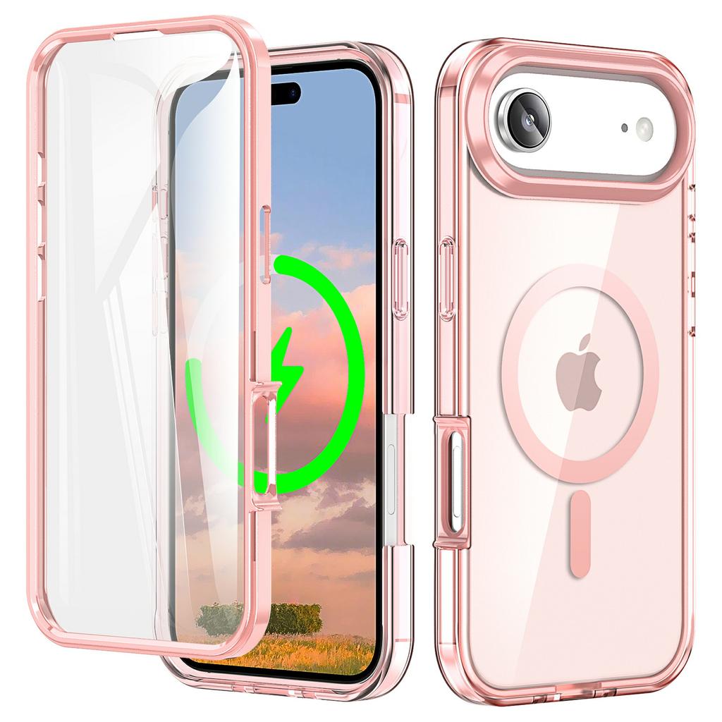 For iPhone Air Case Compatible with MagSafe PC+TPU Clear Phone Cover with PET Screen Film