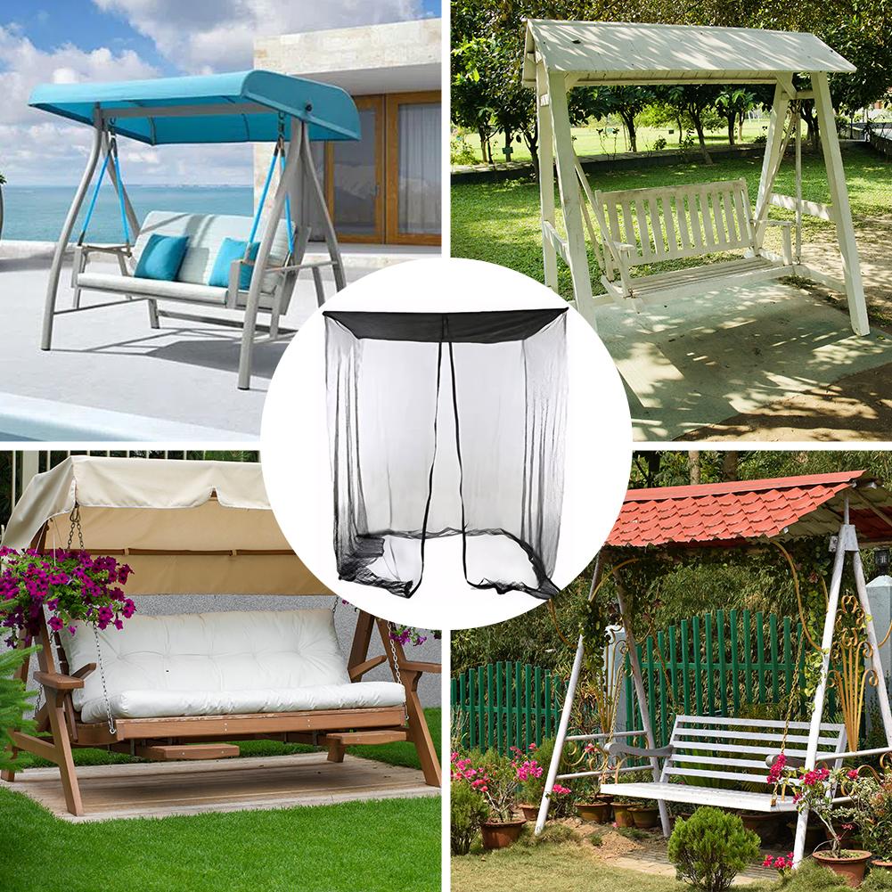 Rocking Chair Mesh Cover Waterproof Patio Swing Mosquito Netting Zipper Closure Swing Chair Mesh Net for Swing Chair