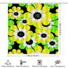 Bright Yellow White Black Floral Shower Curtain Bold Beautiful Bathroom Decor For Kids Bathrooms Modern Design Made With Eco-Fri