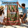 Custom Name Personalized Alpha Kappa Alpha Print Beach Towel, for Trip Camping Beach Party Home Decor, Birthday Gift for Family & Friends