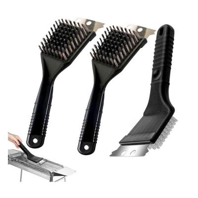 Barbecue Brush - Stainless Steel - 3 Pieces - Effective Cleaning - Hard Scraper