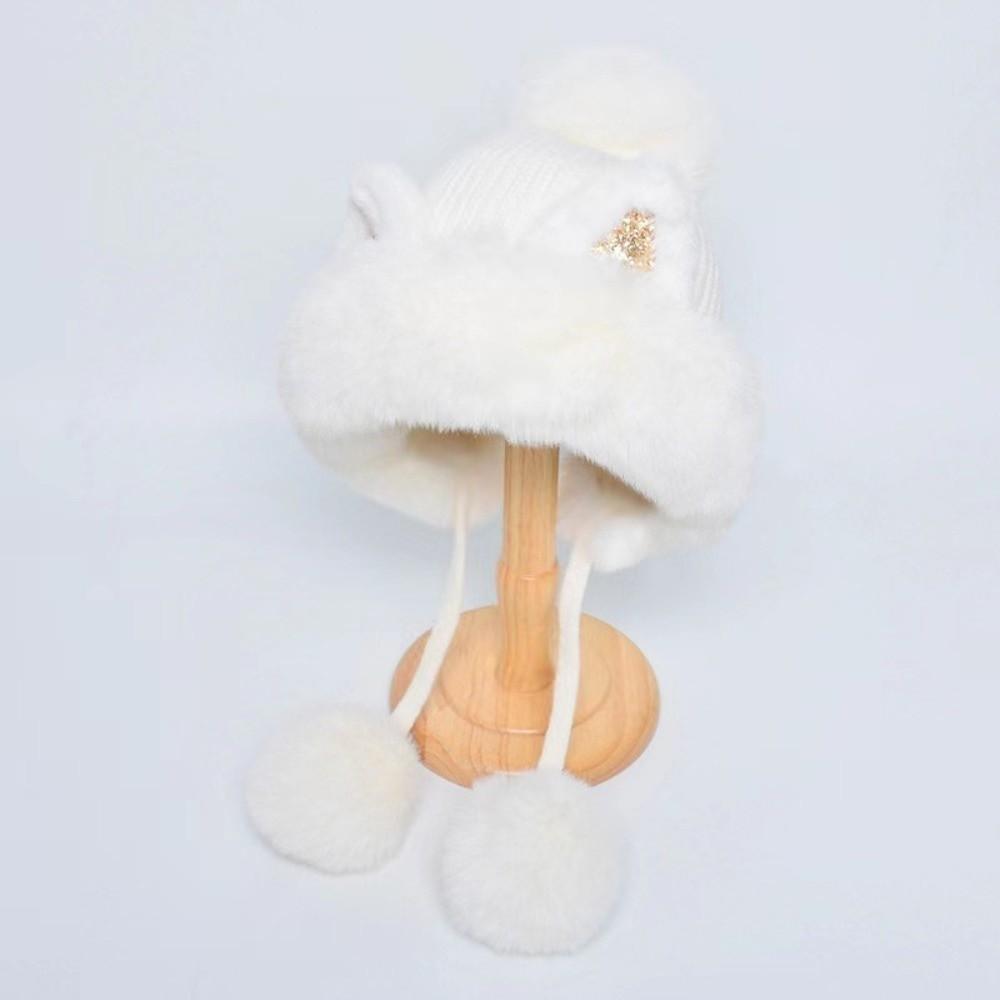 Woolen Cat Ears Beanie Fluffy Lei Feng Hat Personality Ear Protection Hat  Winter/Autumn