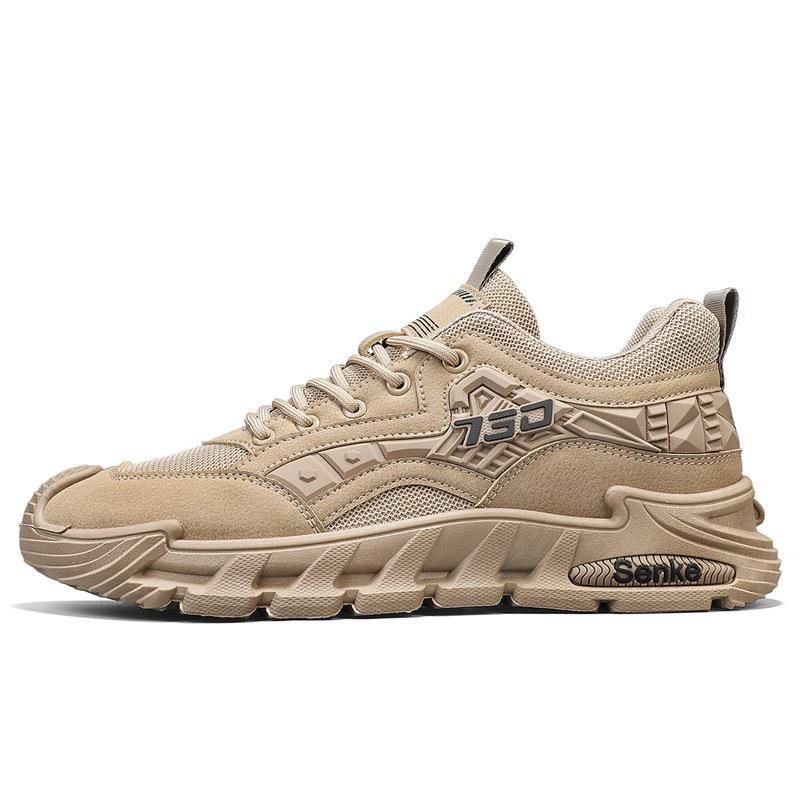 Spring and summer breathable wear-resistant low-top outdoor casual shoes men's low-top mesh retro trend new work men's shoes