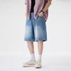 American Retro Washed Denim Shorts Men's Classic Blue Summer New Casual Versatile Fashion Trendy Five-point Pants Tide