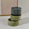 Luxury Fashion Natural Stone Candle Holder Tealight Home Hotel Wedding Festival Table Decor Green Marble Candle Stand