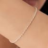 Helene Jewelry Silver 925 Twist Rope Chain Silver Bracelet
