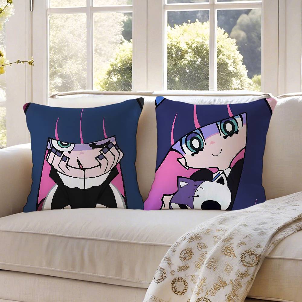 P-Panty S-Stocking Anime Pillow Case Anti-dustmite Pillowcase Invisible Zipper Silky Short Plush Sofa Cushion Cover