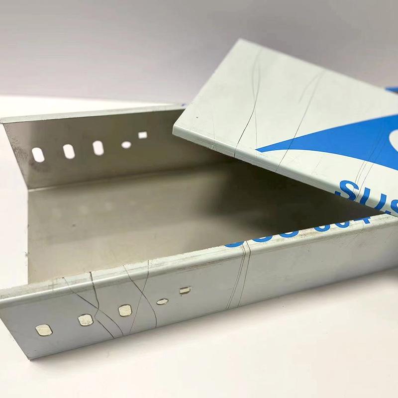 Aluminum Alloy Cable Tray with Stainless Steel Trough Bracket, Fireproof, Surface Mounted, 200x100. Stainless Steel Trough Bridge