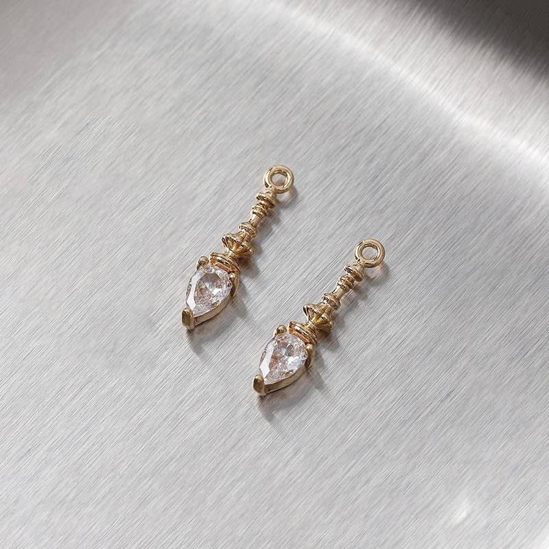 2Pcs Dainty Crystal Chandelier Shaped Pendant Charms For Diy Jewelry Findings Making Eardrop Supplies Accessories
