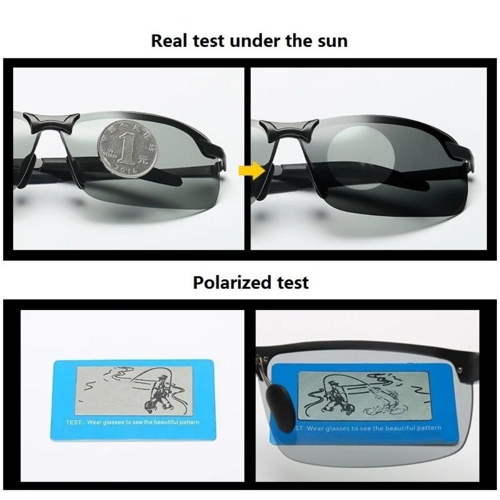 KKJOY Photochromic Polarized Sunglasses UV400 - Day Night Vision Driving Fishing Chameleon Eyewear