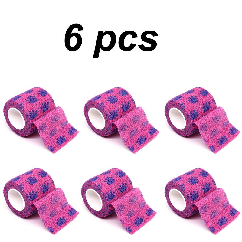 6 Pcs Self Adhesive Elastic Bandage for Sports Wrist Palm Finger Arm Shoulder Knee Ankle Pets Leg Tattoo Protection