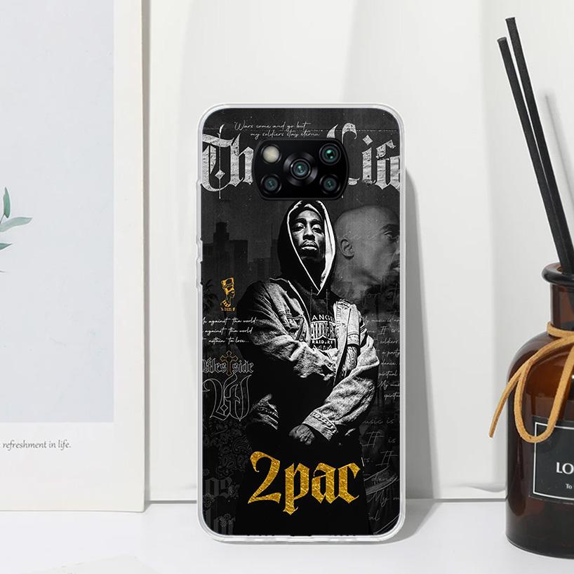 Rapper 2pac Singer Tupac Phone Case For Xiaomi Poco X7 X6 X5 M7 M8 Pro F7 Ultra Redmi 15C 15 13C 13 12C 12 10 10C 10A Art Fundas