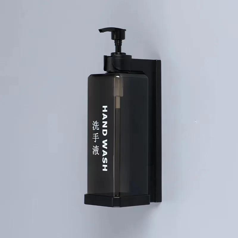Manual Press Soap Dispenser Light Luxury Bathroom Hotel Multi-head Wall-mounted Shampoo and Shower Gel Holder 500ml