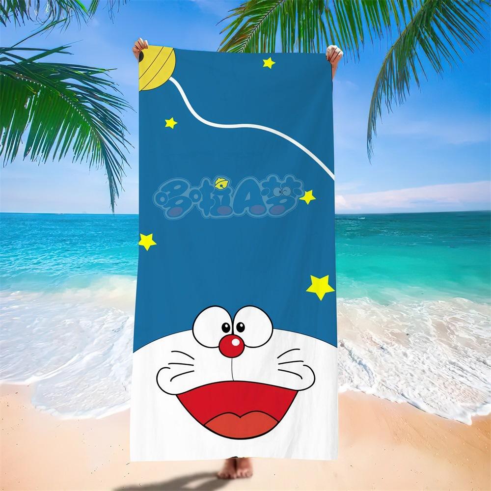 Cute Cartoon Character Printed Microfiber Beach Towel Quick Dry Soft Bath Towel For Kids Swimming