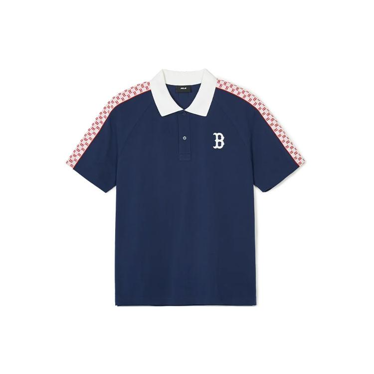 New MLB Boston Red Sox Polo Shirt Men's Marine Blue 3APQM0343-43NYS