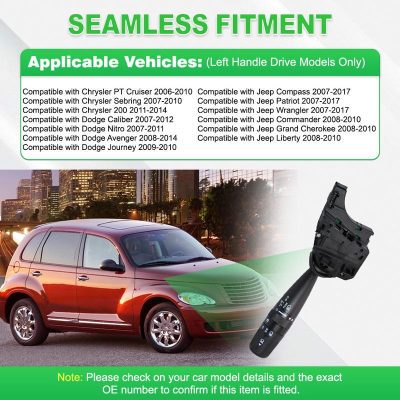 Turn Signal Switch for Dodge Caliber 2007-2012 68041485AC 68041485AA Multi-Function Turn Signal Switch