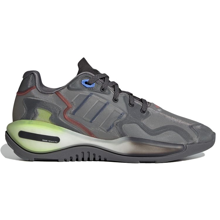 Adidas Originals ZX Alkyne Mesh Synthetic Leather Comfortable Versatile Breathable Low-Top Lifestyle Casual Shoes Unisex Sneaker Gray Green FX6247