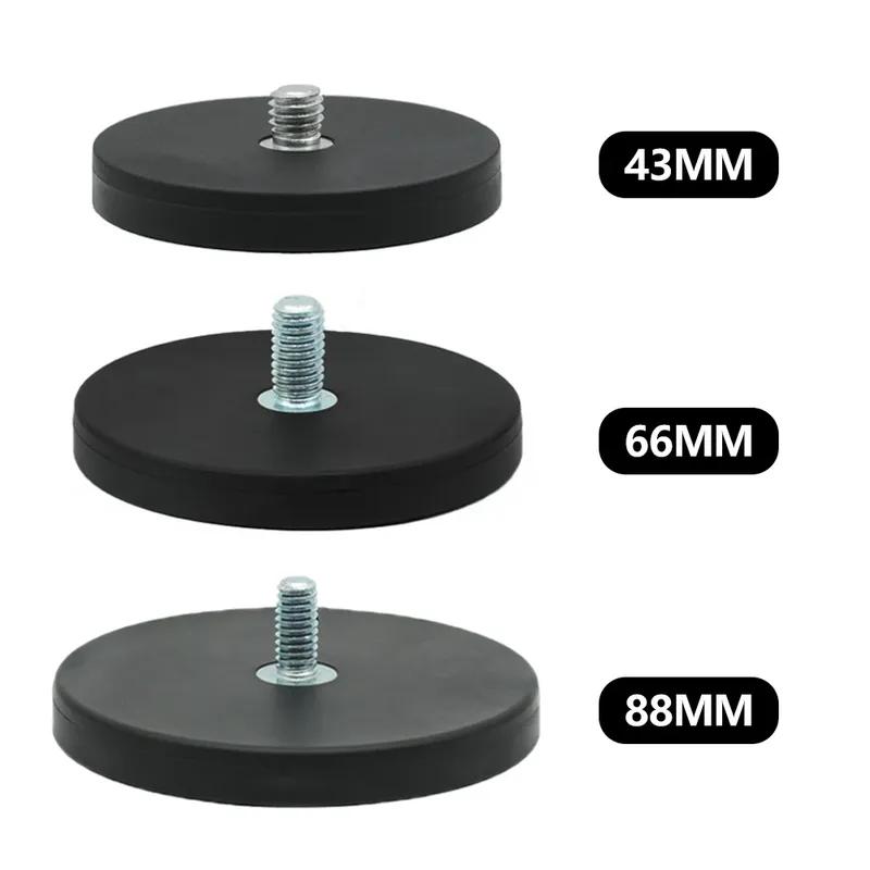 2pcs D43 D66 D88mm External Thread Magnetic Base M6/M8 Mount Clamp Bracket For Car LED Work Light Bar Holder For SUV Offroad