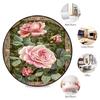 Rose Garden Elegance Round Rug Home Soft Decorative Anti Slip Yoga Table And Chair Mat Carpet Outdoor Floor Mat Carpet S5