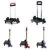 Foldable Trolley Cart 6 Wheels Backpack Trolley Aluminium Alloy Student's Luggage Travel Hand Cart for Student Backpack