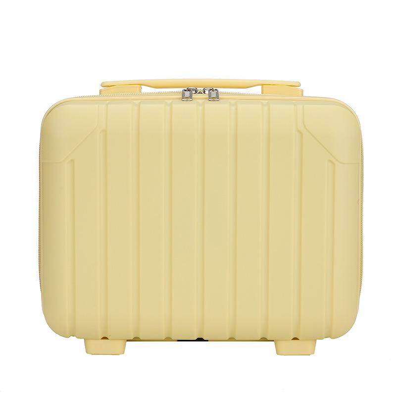 14" Cosmetic Case Pure Color Vintage Suitcase Short Trip Luggage Cosmetic Bag
