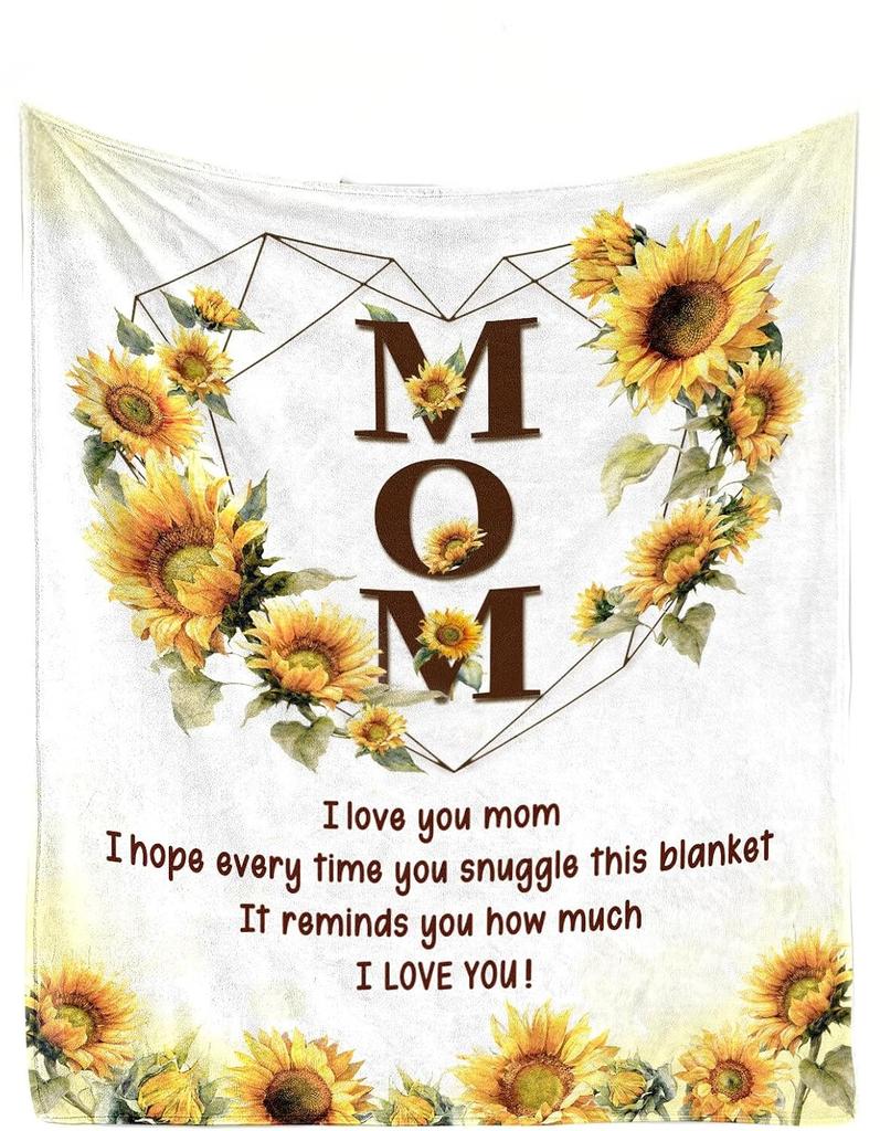 Perfect Gift to Mom Funny cartoon thin Blanket for Festival Mother's Day Birthday gift for Mama Daughter for Nap Reading Camping