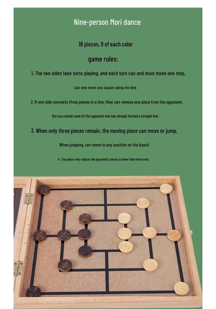 Tavola Multi-Gioco in Legno: Ludo, Gioco dell'Oca, Scacchi e Divertimento Educativo per Bambini