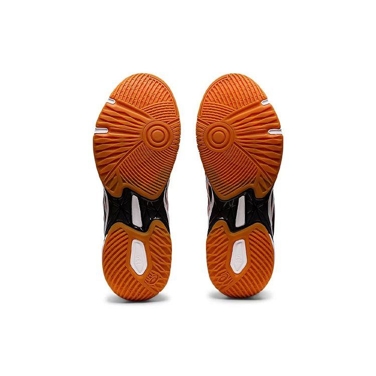 ASICS GEL ROCKET 10 2E Wide Black Shocking Orange Indoor Court Sneakers 1071A081-011
