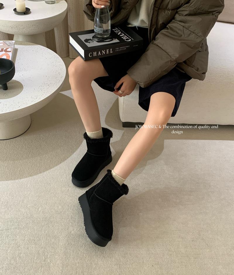 Платформа хлебные туфли Новые китайские мягкая подошва снегоступы Женские зимние хлопковые туфли Женские бархатные утолщенные теплые мамины туфли Дети 35