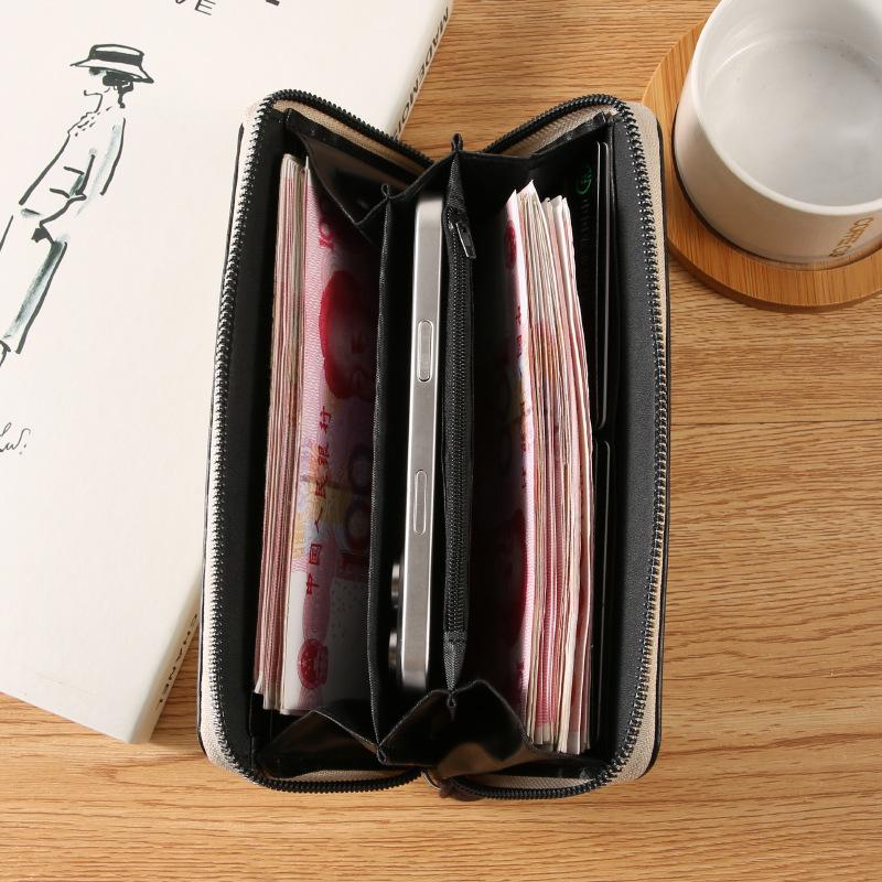 PU Ostrich Pattern Handbag for Women, High-end Fashion Handbag, Long Wallet
