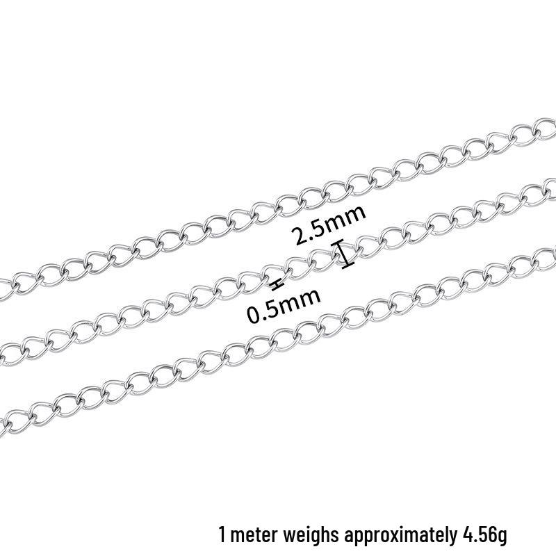 Handmade DIY Titanium Steel Adjustable Extension Chain for Jewelry and Clothing