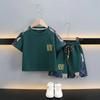 Jungen Sommer Koreanische Kleidung Kurzarm T-Shirt + Shorts 2-teiliges Set Kinderkleidungssets Baby Trainingsanzug