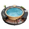 VidaXL Hot Tub Frames, Weatherproof Spa Frame, Spa Enclosure, Spa Entry Step, Black Resin 41454