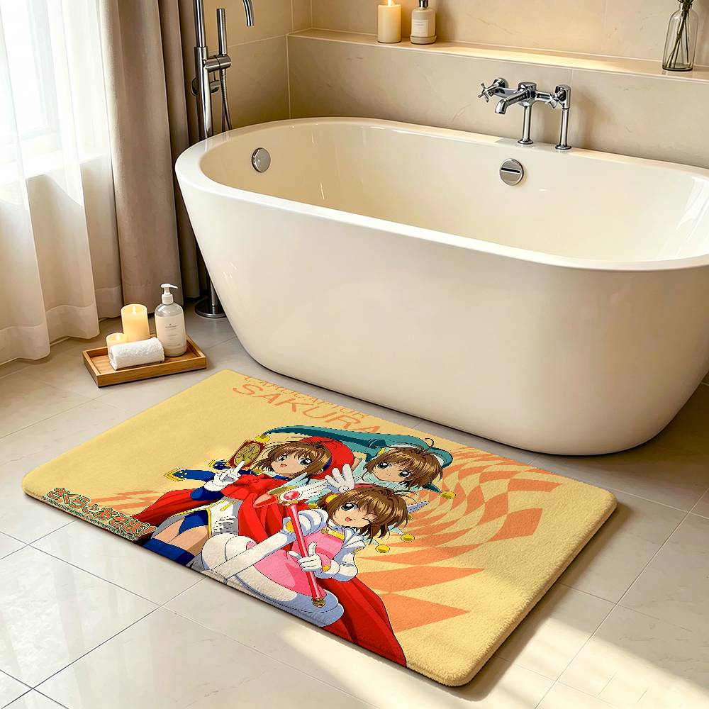 Anime-C-cardcaptor-Sakura-S Kawaii Carpet Bathroom Anti-slip Mat Door Mat Home Decoration Mat Entrance DoorMat Scratch-resistant