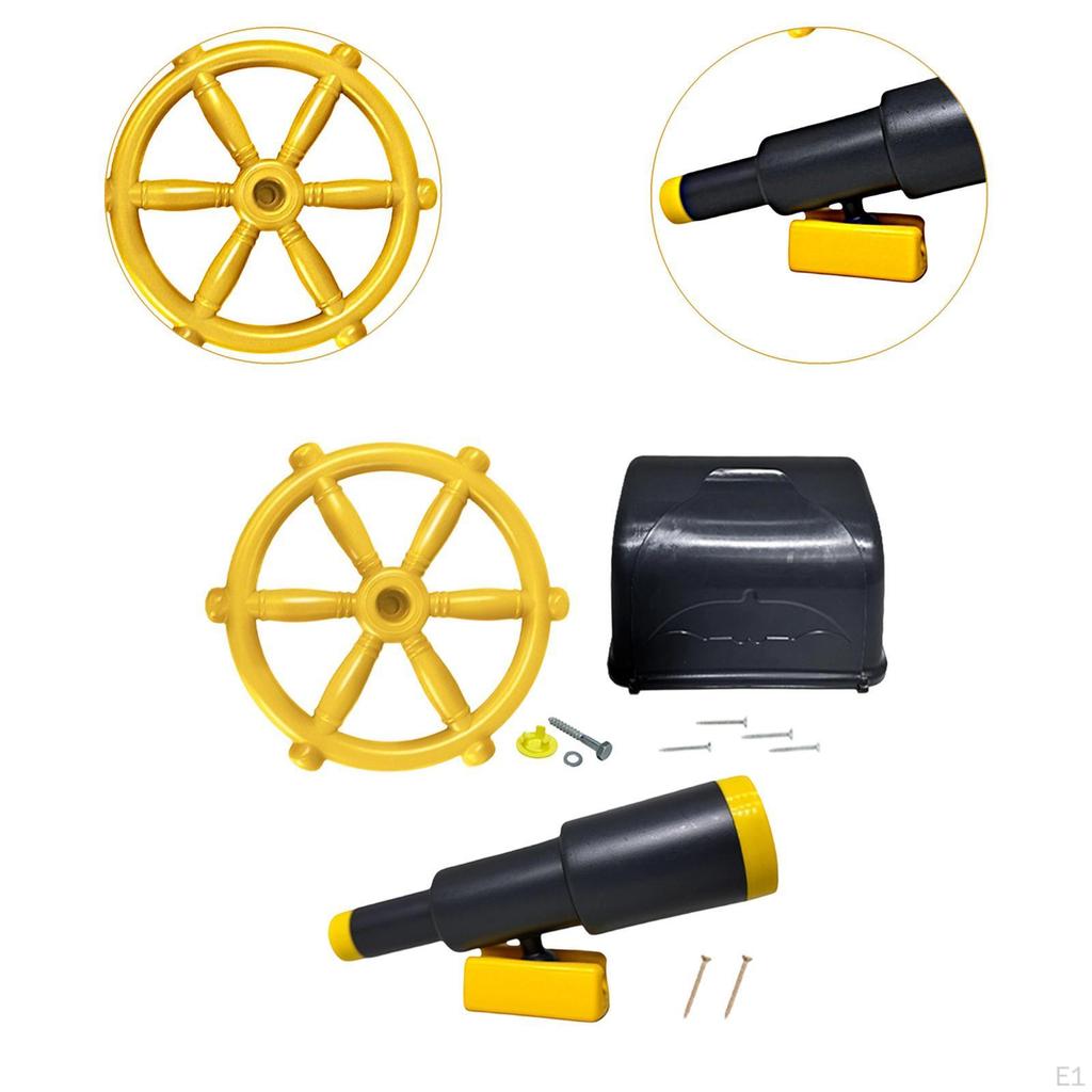 Kids Children Play Toy Steering Wheel Accessory Mailbox Pretend Equipment for Playhouse