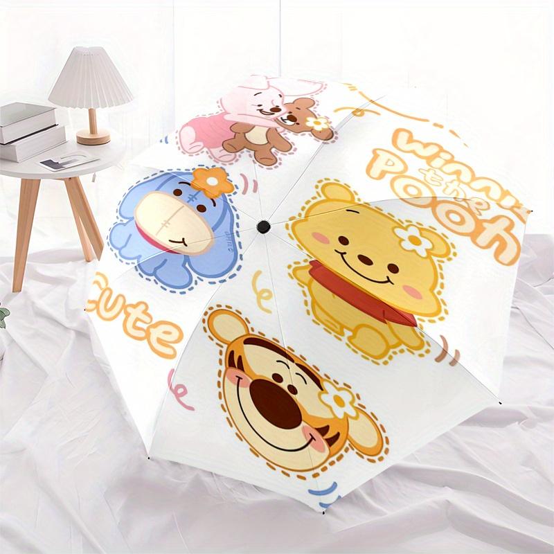 Winnie the Pooh,Cute Automatic folding umbrella, 8 ribs portable foldable design, best choice for business and going out, birthday, Hallowee