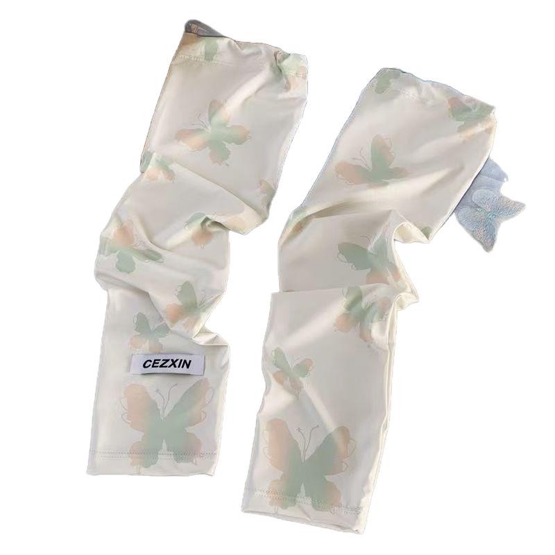 Sun Protection Ice Silk Arm Sleeves - Anti-UV, Breathable Gloves for Cycling & Driving