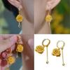 Delicate Fringed Floral Earrings Elegant Floral Dangle Earrings Accessories Versatile Fashion Jewelry Gift For Her