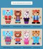 Wooden Animal Dress-Up Puzzle: Bear Changing Clothes Toy for 3-6 Year Olds
