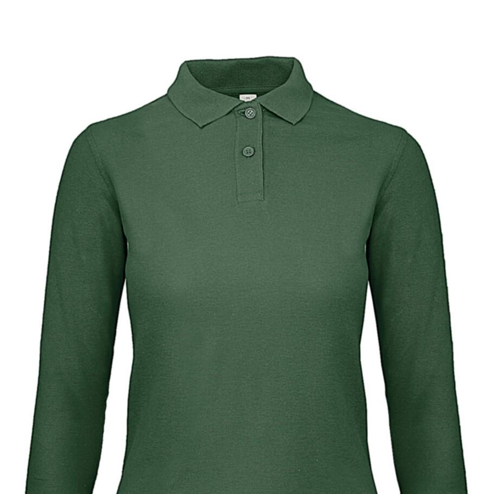 B&C Womens/Ladies ID.001 Long-Sleeved Polo Shirt