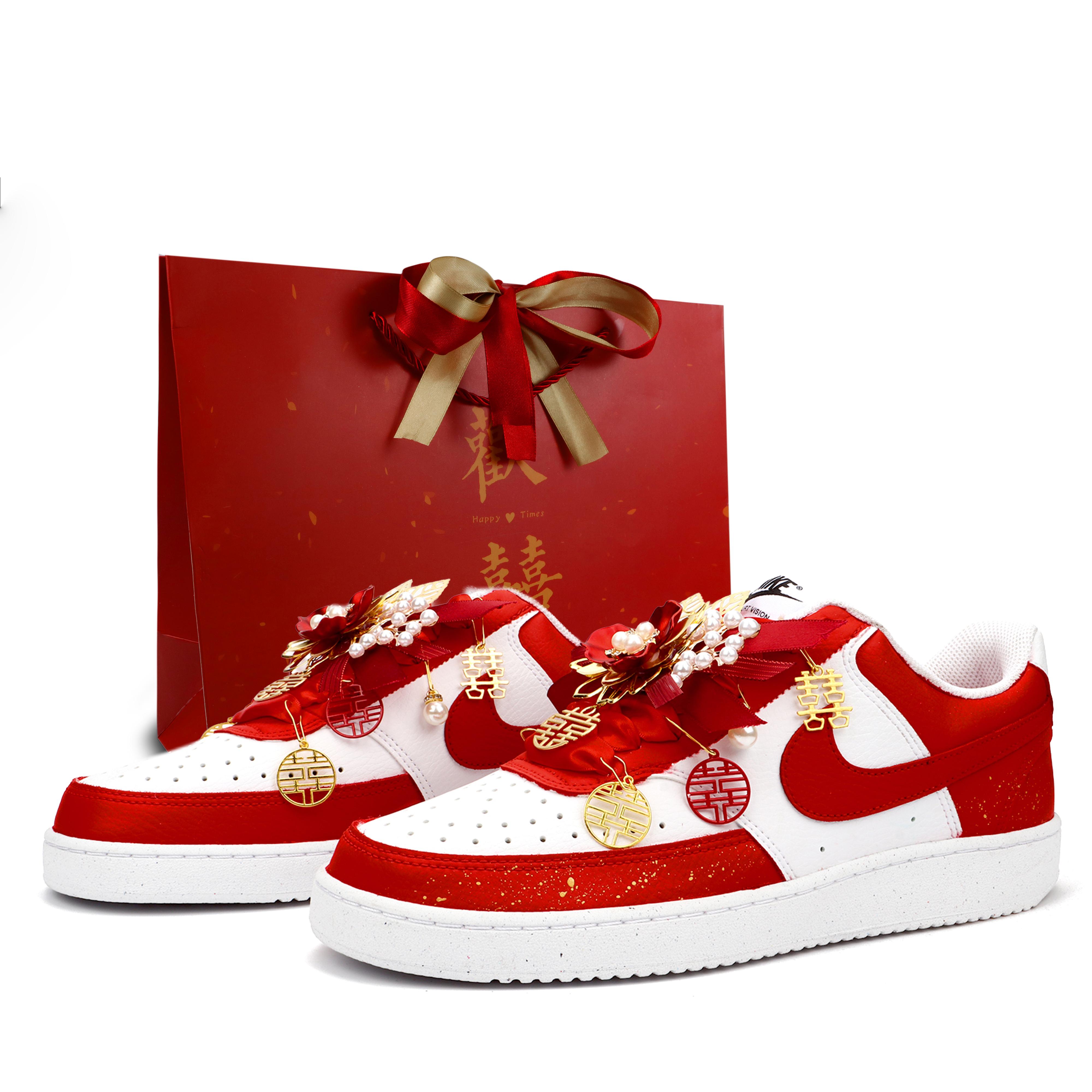 

Nike Court Vision Together Forever Cushioning Slip Resistant Low top Skateboard Shoes Men s Red DH2987-101(Team900-) 44.5